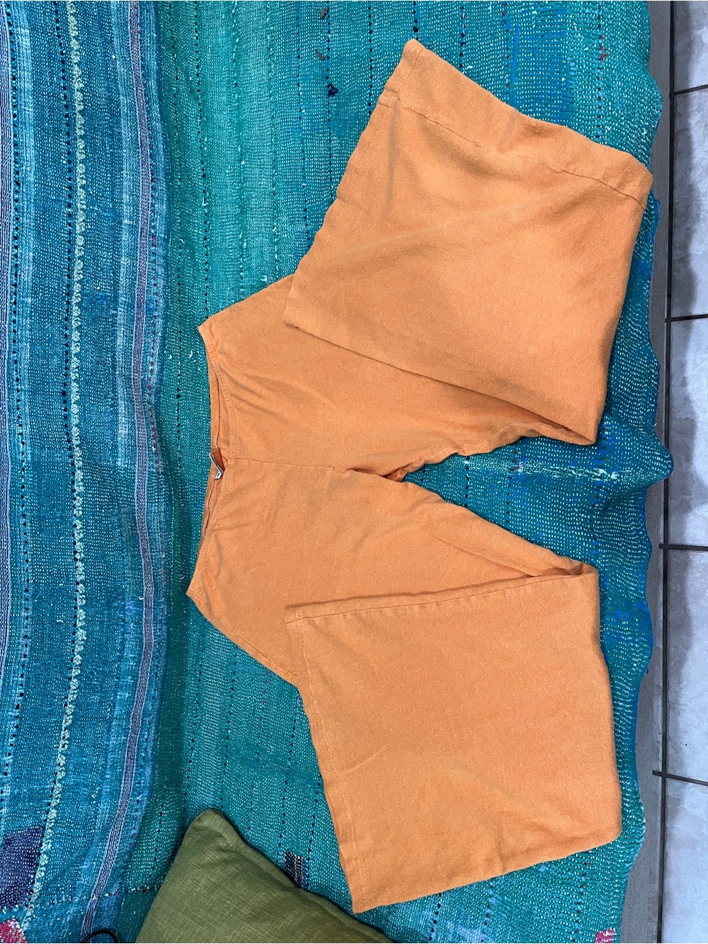 l*space Orange Flared hemp pants
